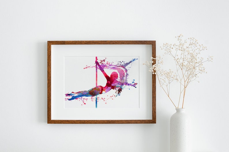 Pole Dancing Art Print, Painted by HippieHoppy image 3