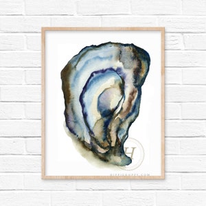 Oyster Art Watercolor Painting