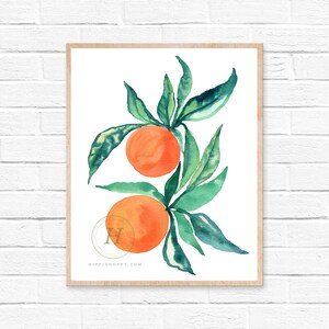 Orange Watercolor Print