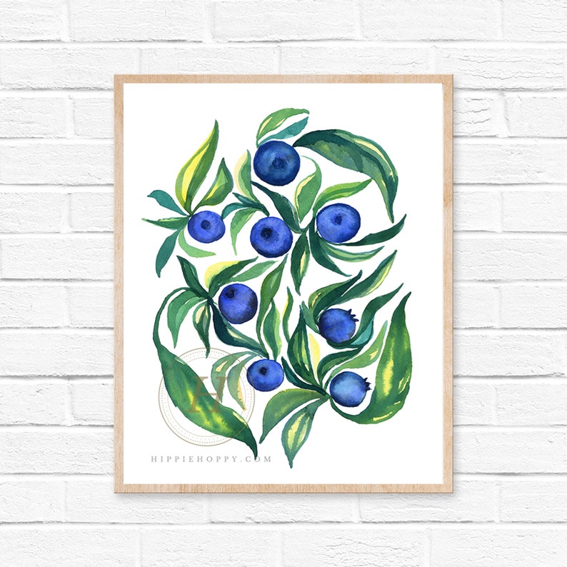 Blueberry Orange prints Set of 3