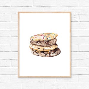 Cookie Watercolor Print