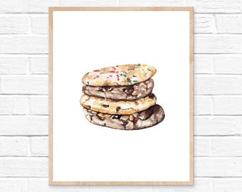 Cookie Watercolor Print