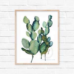 Cactus Acquerello Arte Stampa