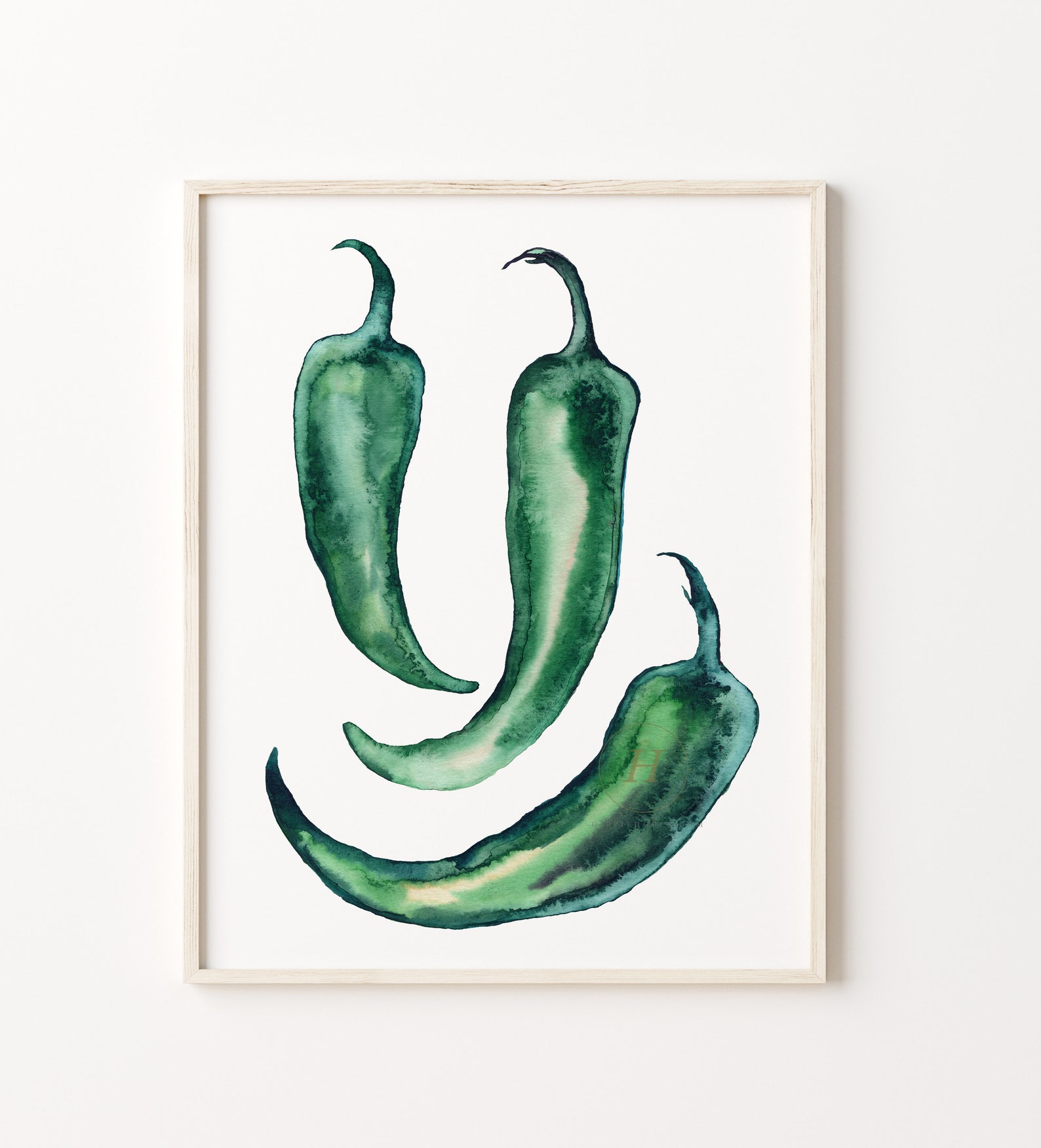 Jalapeno Pepper Watercolor Print - Etsy