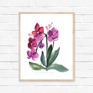 Orchid Watercolor Print