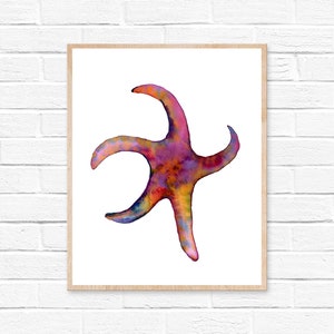 Seestern Aquarell Druck