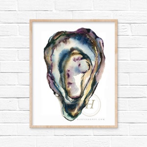 Oyster Art Watercolor Print
