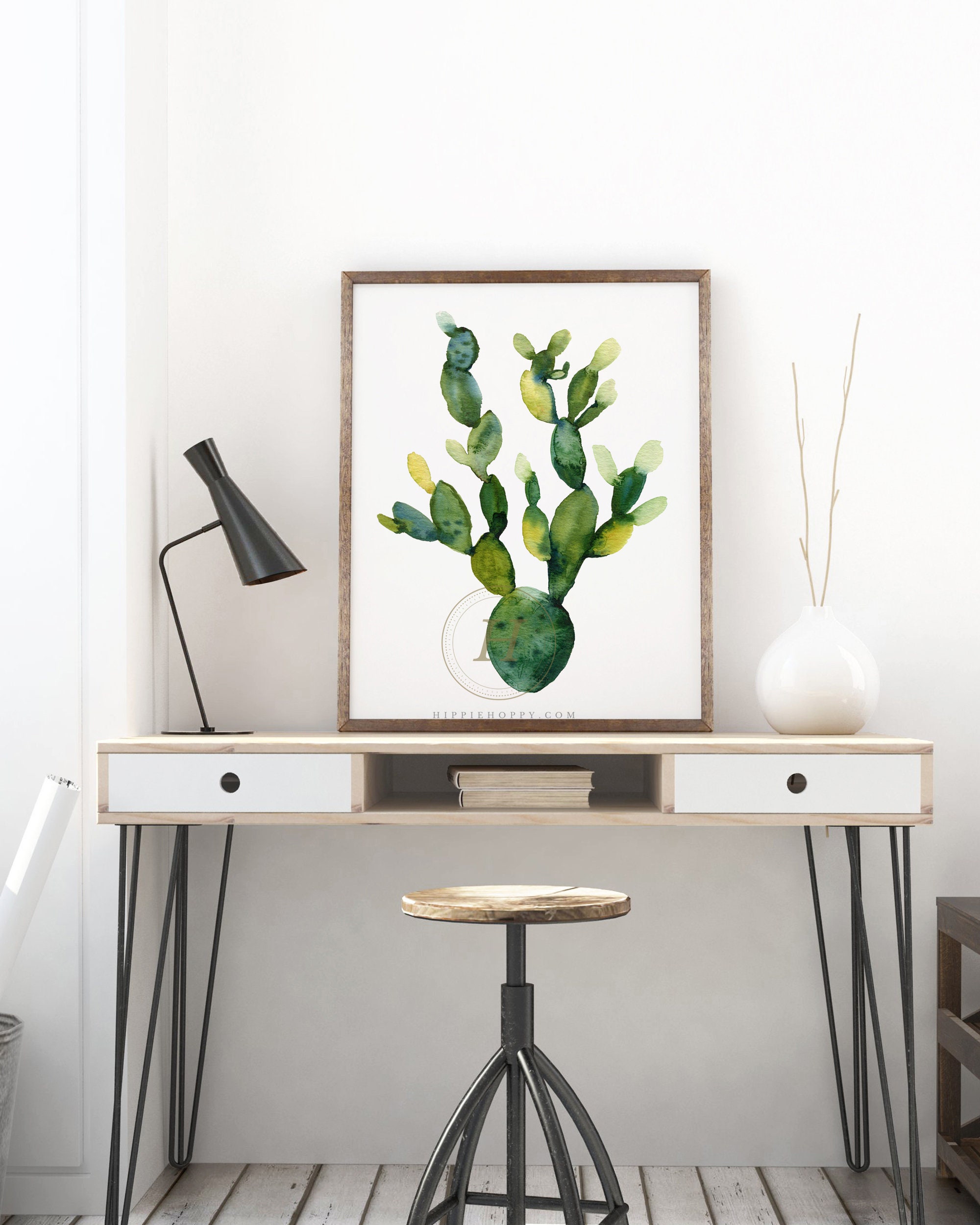 Set Of 2 Prints, Cactus Wall Decor