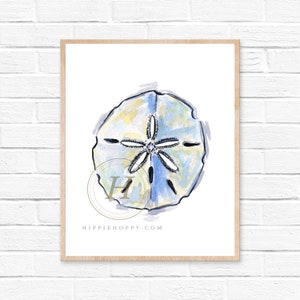 Sand dollar Watercolor Print