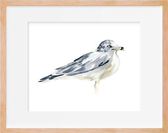 Seagull Watercolor Print