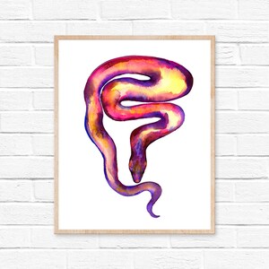 watercolor snake snake art