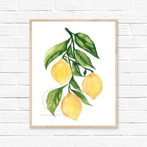 Lemon Art Prints, Set of 2 by HippieHoppy image 9