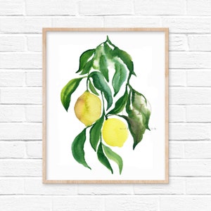 Lemon Watercolor Print