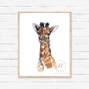 Giraffe Watercolor Print