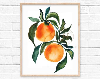 Citrus Orange Art Print by HippieHoppy