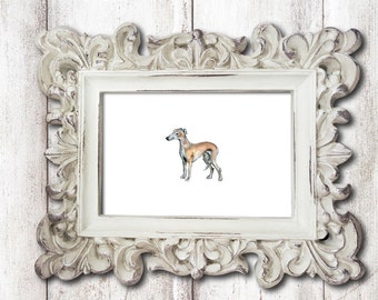 Small Greyhound Dog Print