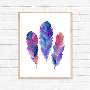 Watercolor Feather Art Print