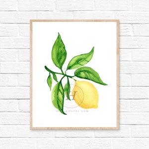 Lemon Watercolor Print