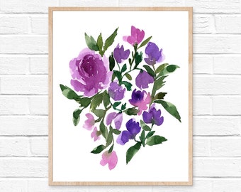 Flower Watercolor Print