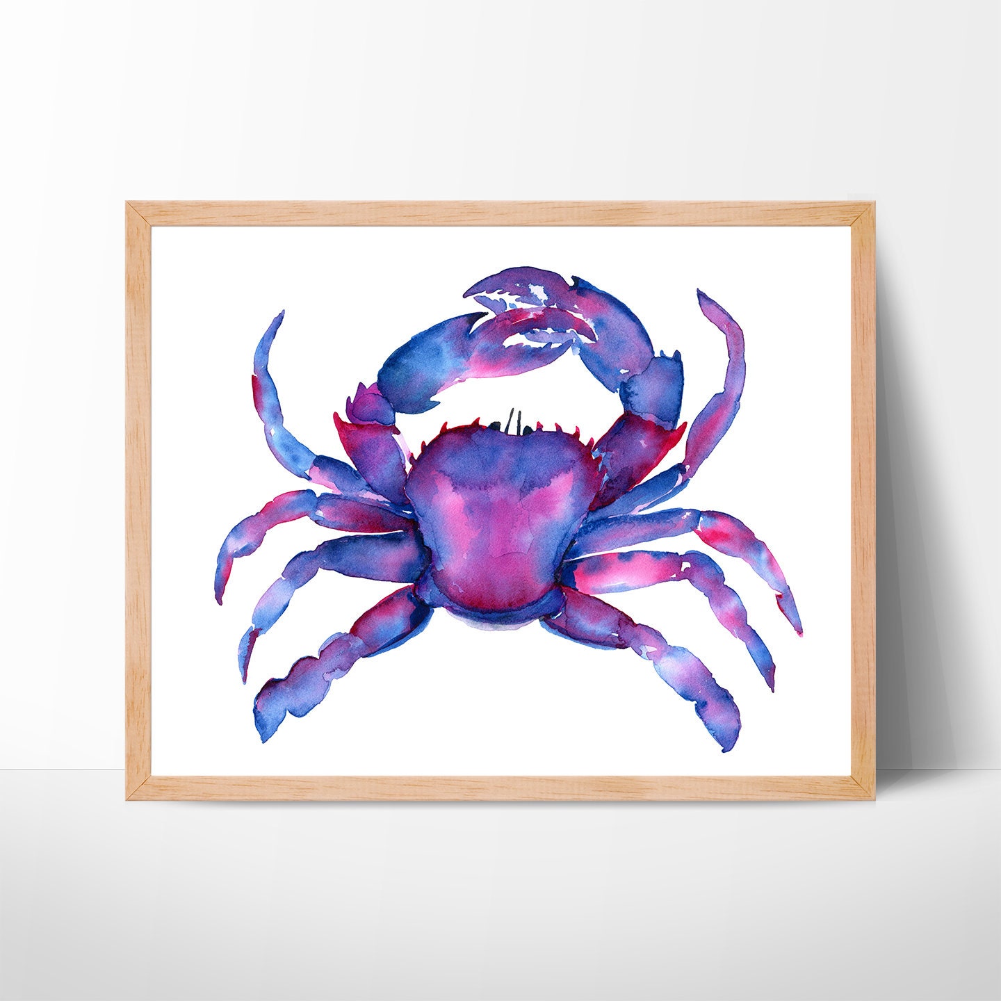 カニの水彩画 - Etsy 日本