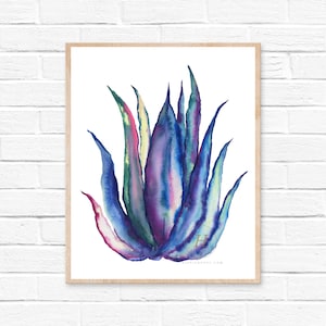 Stampa acquerello cactus Decorazione cactus
