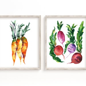 Rooted Vegetable Prints Set of 2
