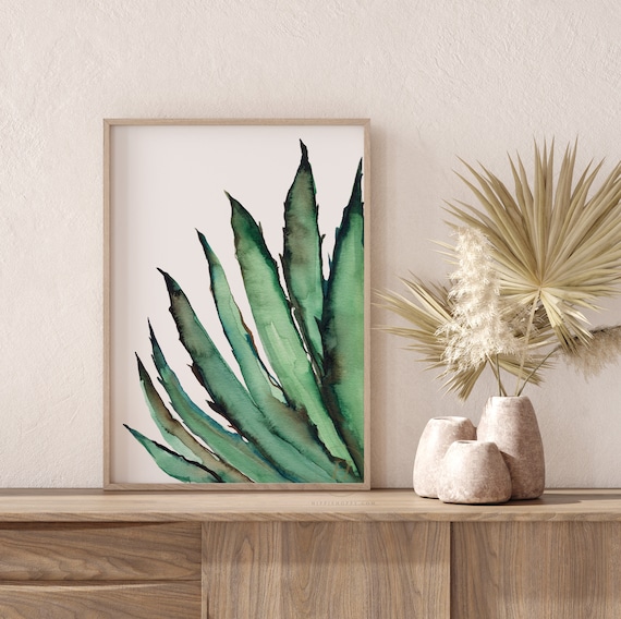 Watercolor Cactus Print: Hand-Painted Desert Botanical Art