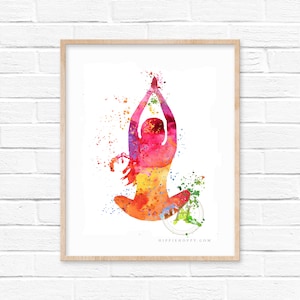 Meditation Zen Yoga Watercolor Print