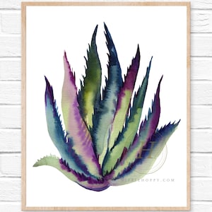 Arte murale di cactus, arte colorata, decorazione murale moderna, arte murale del deserto, stampa botanica, arte di cactus, stampa di cactus