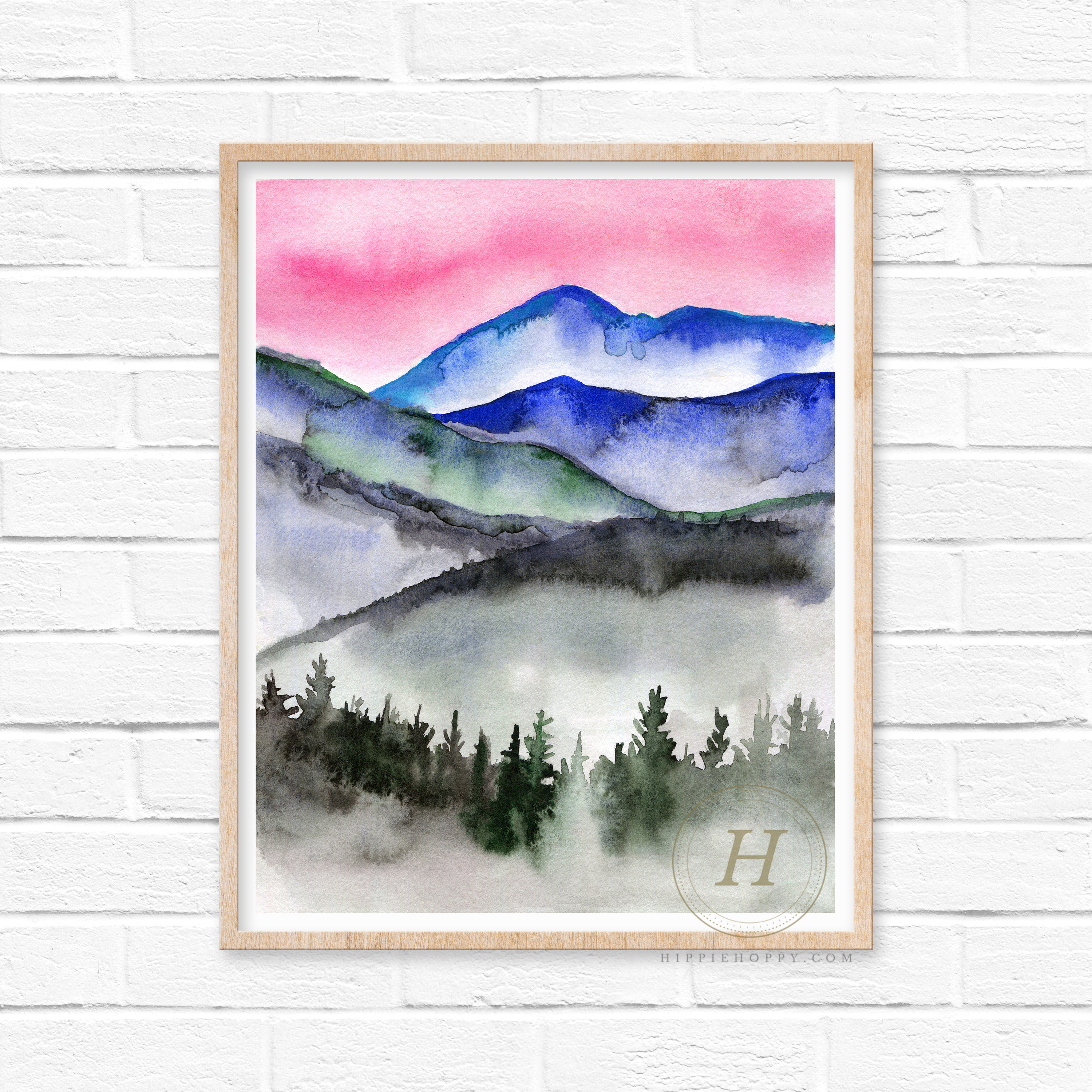 Watercolor Forest Print