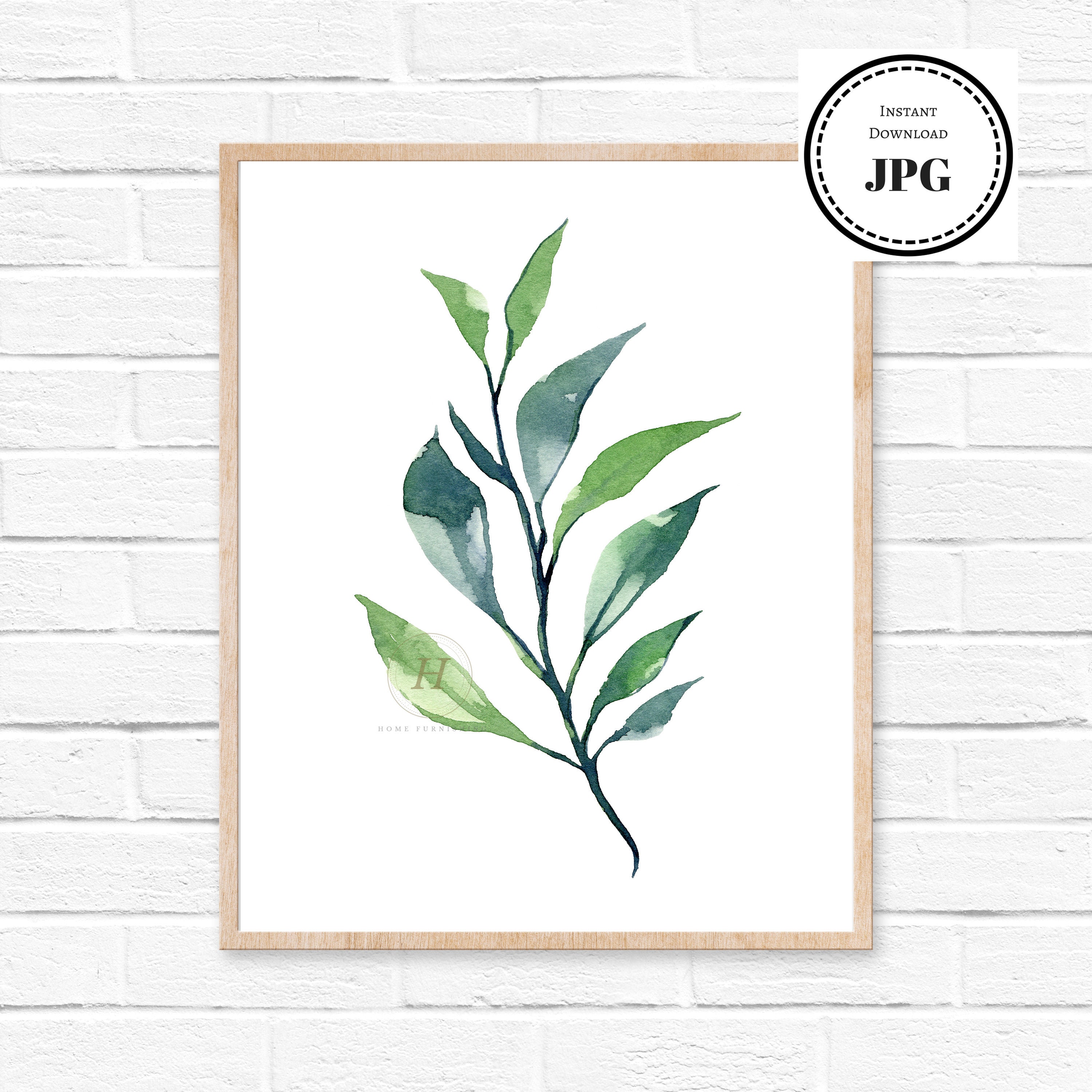Leaves Poster Print Plant Art Printable Plant Leaves Plant | Etsy