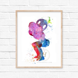 Fitness Squat Watercolor Print