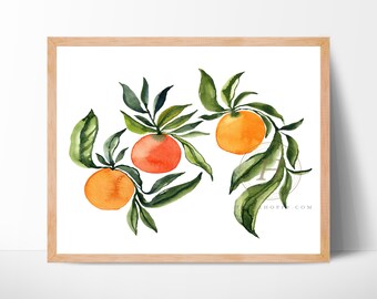 Kitchen Wall Art Fruit Watercolor Kitchen Print Melon - Etsy