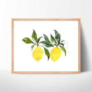 Lemons Watercolor Print