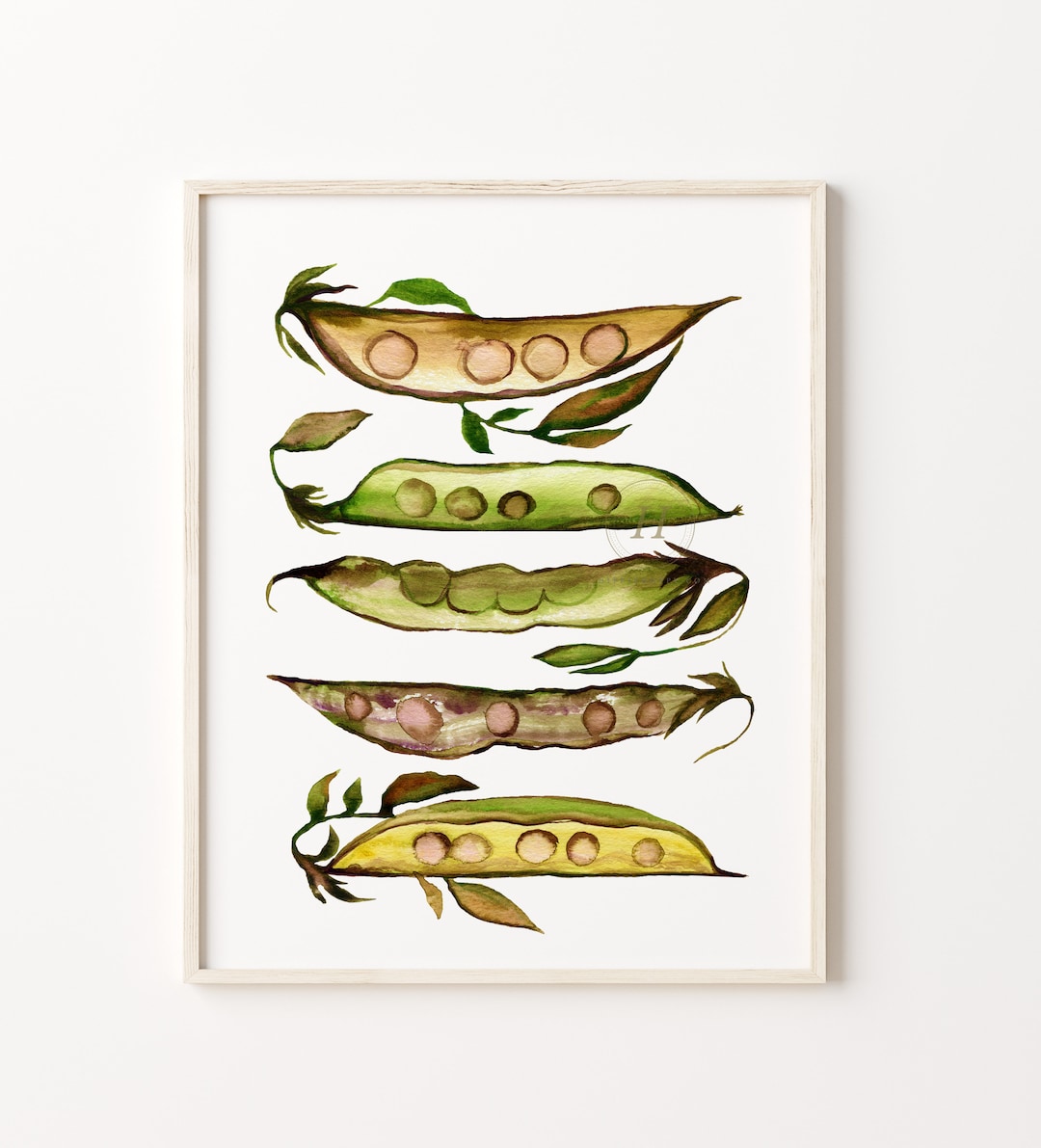 Vegetables Peas Kitchen Wall Art Cooking Print Food Etsy