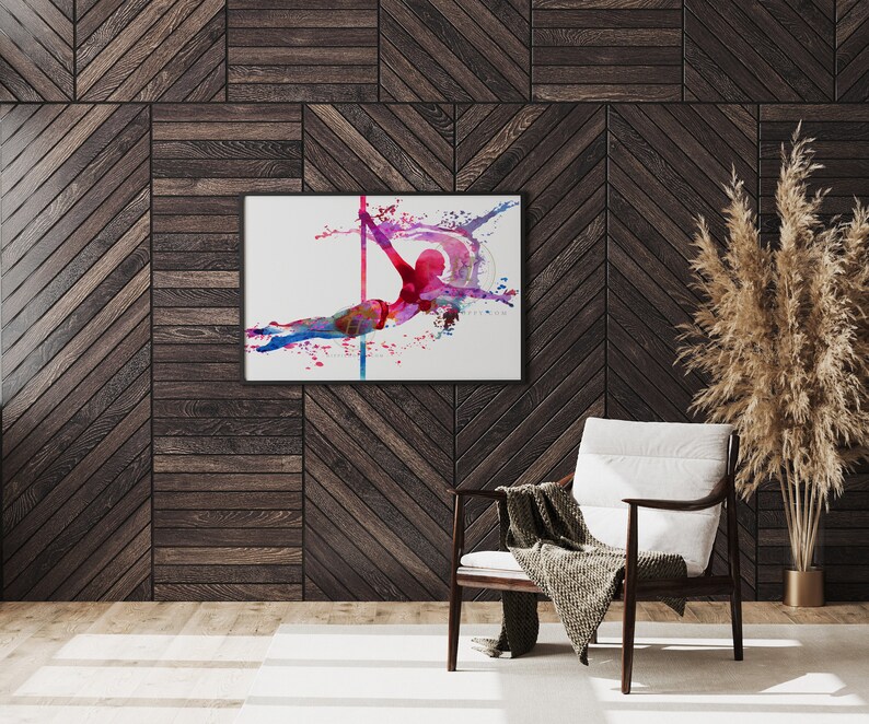 Pole Dancing Art Print, Painted by HippieHoppy image 4