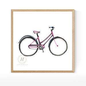 Impression aquarelle de vélo