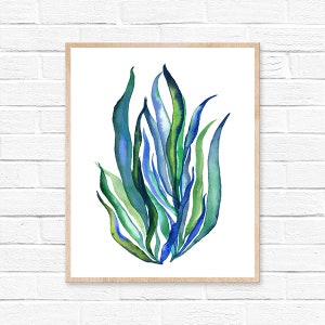 Seaweed Watercolor Print