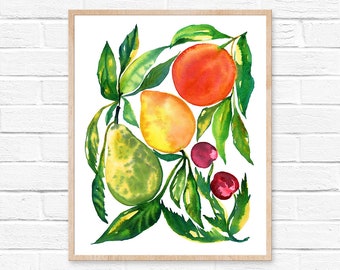 Fruit Watercolor Print