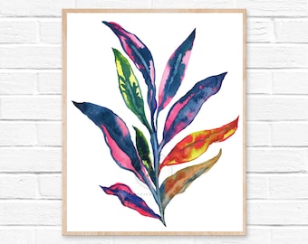 Plantenaquarelprint