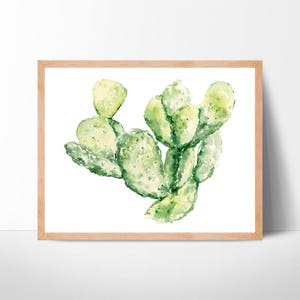 Stampa acquerello cactus Opera d'arte cactus Pittura arte Arte sud-ovest Stampa cactus Cactus acquerello Stampa cactus Arte cactus Occidentale