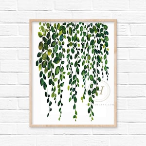 Stampa ad acquerello da parete "String of Pearls"