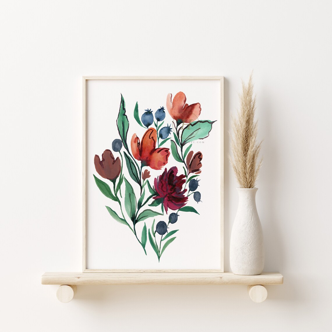 Flowers Wall Art Print Etsy