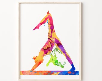 Yoga Art Print, Painted by HippieHoppy