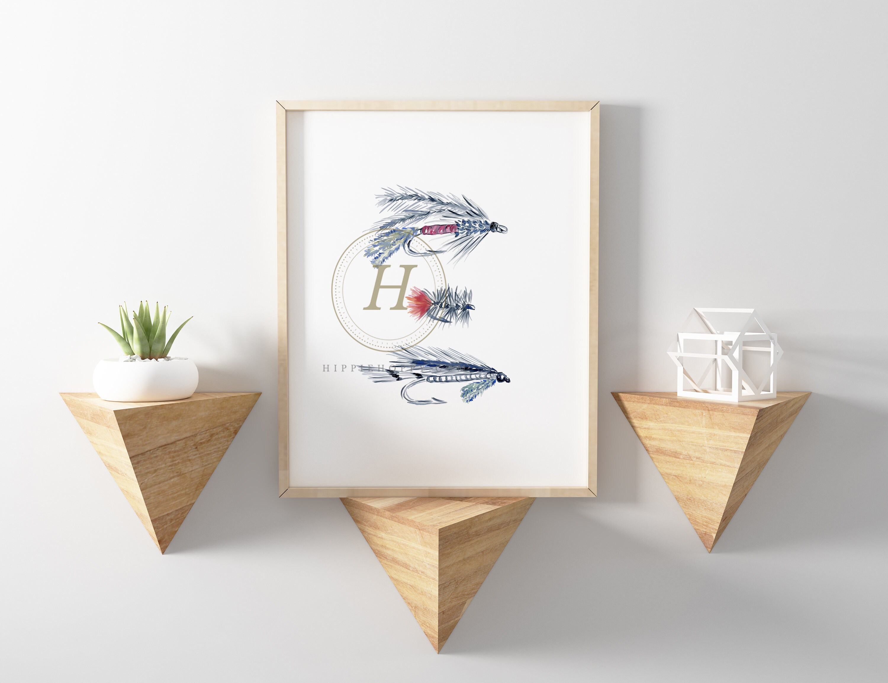 Fly Fishing Lake House Decor Fishing Gift For Him Art Print