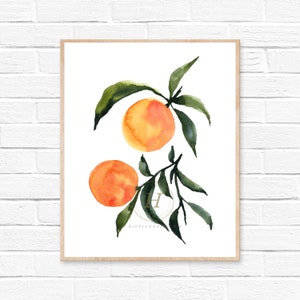 Oranges Watercolor Print