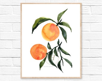 Oranges Watercolor Print