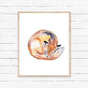 Fox Watercolor Print