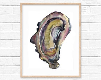 Oyster Watercolor Print