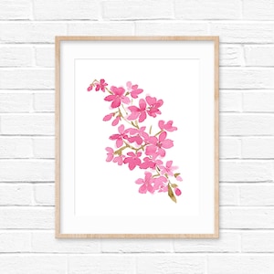Cherry Blossom Watercolor Print